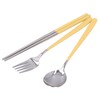 304 Stainless Steel Fork Spoon Chopsticks Set Flatware Reusable Utensils
