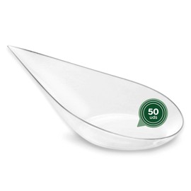 Finger Food 50 x Clear Reusable Drip Spoons
