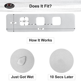 Faucet Mat Bathroom Sink 3-square-hole : AHA HOMEWARE Diatomite Rubber Bathroom Sink Splash Guard 3 Square Hole 2 Pack (Light Gray)