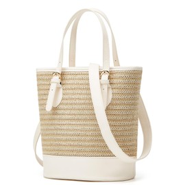 Keridean Straw Bucket Bag Women 2025 Summer Cross Body Handbag Woven Top Handle Crochet Purse Cute Shoulder Beach Travel Vacation