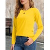 YUCOLEN Womens Long Sleeve T Shirts Cotton Long Sleeve Shirts