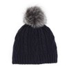 AnJuHoPa AW2020 Wool Hat Knitted Hat with Faux Fur Pompom