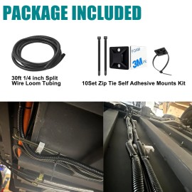 Allwin 1/4 Inch Wire Loom Split Tubing - 30 ft Cord Protector Electric Wires Covers,...