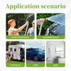 Topyond Adjustable Shower Head Extension Arm, 7.75in Rotating Swiveling Shower