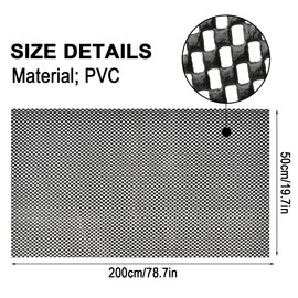 Black Non-Slip Mat 50X200CM Multipurpose,PVC Anti Slip Rug Pads,PVC Rug Gripper Antislip Matting Carpet for Home/Bathroom/Office/Car/Pallet/Shelf/Waterproof Drawer Liners