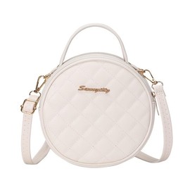 Bwill Shoulder Bag, Pouch, Handbag, Small, Women's, Girls, Rounded, Cute, Stylish, Cross-body, white, Free size