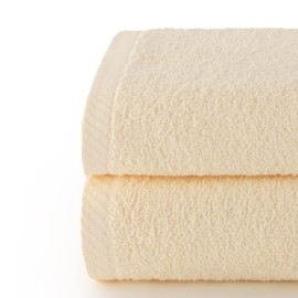 Top Towel - Plus - Large bath towels - Bath towels - 2 face towels or bidet - 30x50cm - 100% cotton - Natural