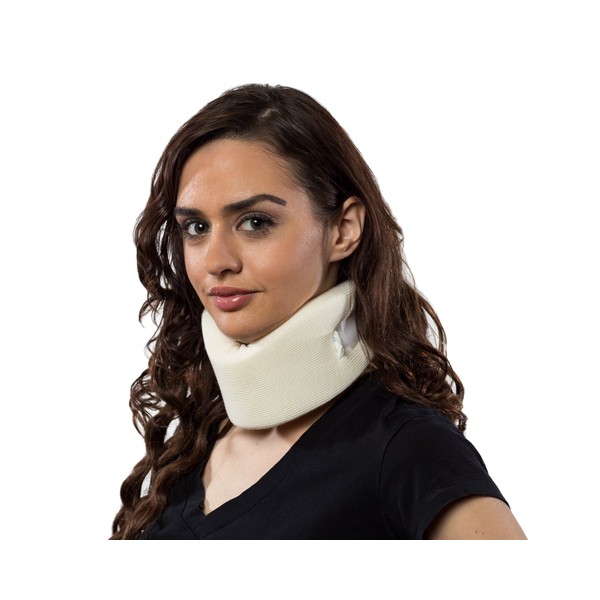 Mars Wellness Premium Universal Soft Medical Foam Neck Collar Support Brace/Cervical Collar for Neck Pain Relief - Adjustable Spinal Support - 3"