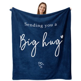 lemzcen Get Well Gifts for Women Men, Inspirational Feel Better Gifts for Women Men, Memory Sympathy Gifts for Loss of Loved One, Thinking of You Gifts, Healing Hug Throw Blanket 60"X50"