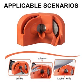 Wzhtuzi Drill Bit Sharpener, Drill Grinder, Multipurpose Drill Bit Grinding Sharpener, Portable Multi-Purpose Drill Grinding Sharpener with 2 Diamond Grinding Discs and 3 Sanding Blocks for All Drills