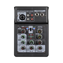 SIUKE 3 Channel Audio Mixer BT Digital Stereo Sound Board Console System DSP Scene Effect with Track Record Soundcard OTG Function XLR RCA Input for DJ Studio Live Streaming,Audio Mixer
