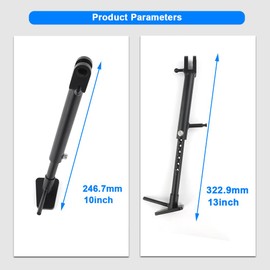 Mantt Adjustable 3'' Kickstand Side Stand Fit for Versys 650 KLE650 2024 2023 2022 2021 2020-2015 Motorcycle Adjustable Iron Side Stand