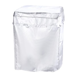 MECCANIXITY Twin Tub Washing Machine Cover, Portable Washer Cover 24Wx15Dx30H Inch(S Size) Silver Waterproof Cover for Twin Tub Washer