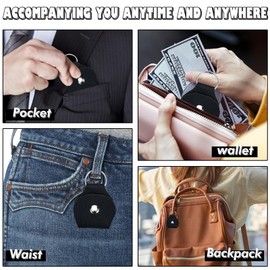 PLwelth Pocket Hug Token Loved Keychain for Couples Long Distance Relationship Double Sided Pocket Hug Coin with Leather Keychain for Women Men Gifts for Her Him Valentine’s Day Anniversary(Sliver)