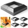 Wocepu 4 pcs 4x4 (Actual: 4"x4") Aluminum Deck Post Base