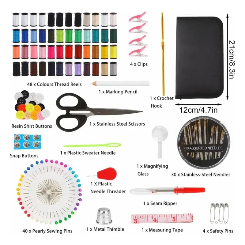L Kit Costurero Portátil Con Estuche Y Accesorios J