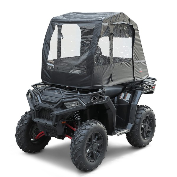 ATV Cab Enclosure, KEMIMOTO Warm ATV Canopy Cover, Winter Full Vision Heavy Duty ATV Cabin Cover Compatible with Polaris Sportsman Outlander FourTrax Rancher |Universal, Snow Plowing, Hunting, Outdoor
