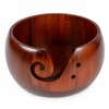 Wooden Yarn Bowl for Crochet & Knitting – Portable Pine