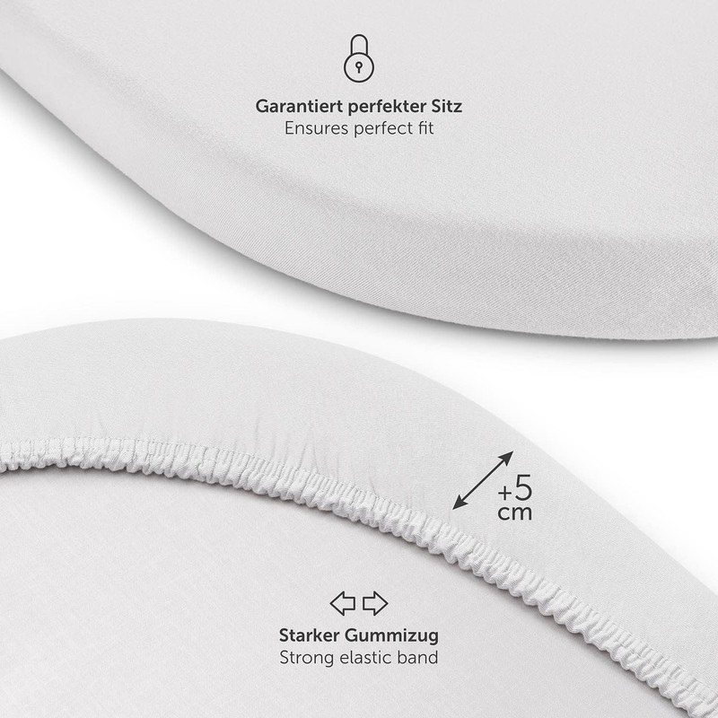 Laleni Premium fitted sheets for the rollaway bed, breathable, 100%