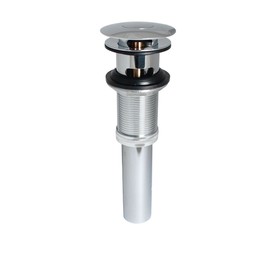 Plumb Pak Keeney K820-75 Universal Push Button Bathroom Sink Drain with Overflow-Polished Chrome