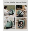 Blissful Diary Baby Car Seat Cover, Extra Large Mesh Window,