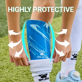 KELME Soccer Shin Guards,Lightweight Shin Pads,Cushion Protection Reduce Shocks and Injuries for Kids Adult