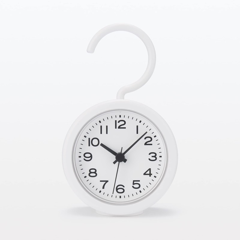 Muji MJ-BC2 12046745 Analog Bass Clock, White, Width 3.4 x