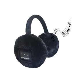 ARniwer Bluetooth Music Soft Warm Earmuffs Wireless Bluetooth speaker Suitable for outdoor activities in winter, (Black)