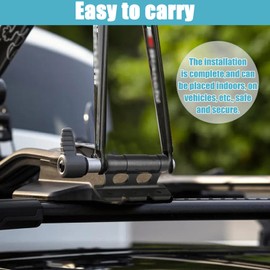 Bike Fork Mount, Set of 2 Bicycle Fork Mount Truck Block, Car Roof Rack Carrier, Quick Release Thru Axle Fitments, 8 Removable Fittings M5x100mm, M12x100mm, M15x100mm, M15x110mm