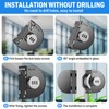 Ranbo Frameless Mechanical Combination Glass Door Lock, No-Drill Installation, Fits