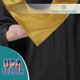 Endea Graduation Premium Adult V Stole Solid Color Unisex (Antique Gold)