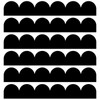 Scallop Border Decals Peel and Stick Vinyl Black Wall Stickers