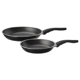 KAVALKAD Frying Pan set of 2 Black Kitchen Non-Stick Coating Cooking Pans