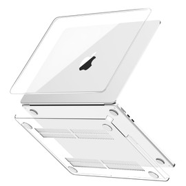 GPXIIZ Case Compatible with MacBook Air 13.6 Inch M3 M2 Protective Case 2024 2023 2022 Release A3113 A2681, Ultra Thin Hard Shell Snap Case Cover 13.6 Inches, Crystal Clear