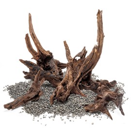 Ultum Nature Systems Driftwood - Pacific Drift Wood for Fish Tank, Planted Tank, Terriarium, Paludarium - Versatile Natural Driftwood Decor, Events Wood Centerpiece - Pacific Wood, XS 5-8", 3 Pack