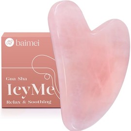 BAIMEI IcyMe Gua Sha Herramienta facial para cuidado personal, herramienta de masaje para cara y cuerpo, alivia tensiones, reduce arrugas y enrojecimi