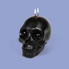 Skull Candle with Crystal Eyeballs (Black) | Unique Melting Skull