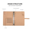 Leather A5 Binder, 6 Round Ring Binders Planner Notebook for