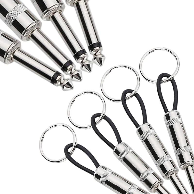 SIYIFEI 4 Pack Guitar Plug Keychain Guitar Key Holder 6.35mm