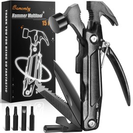 Fathers Day Gift for Husband Dad, Hammer Multitool 15 in 1, Dad Gifts from Daughter Son Wife, Unique Gifts Present for Grandpa Men Him Adults, Outdoor Camping Accessories Survival Gear Cool Gadgets