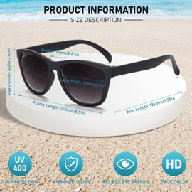 CHOFILORD Bifocal Reading Sunglasses for Women Men 4 Pack Fashion Sun Readers UV400 Protection Outdoor Reading Glasses (4 Pack Colors, 1.25, x)