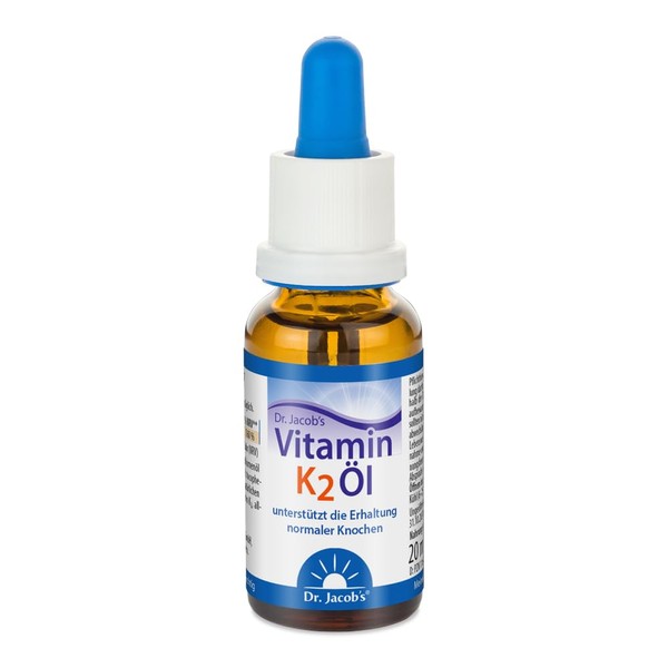 Dr. Jacob's Vitamin K2 Öl Tropfen 20 ml (vegan, K2 als all-trans MK-7)