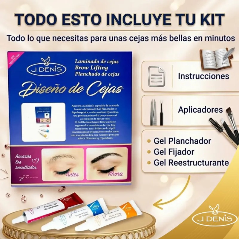 Kit Planchado Cejas J Denis Profesional Laminado