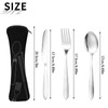 Dacitiery 2 Set Camping Cutlery, Stainless Steel Cutlery Set with