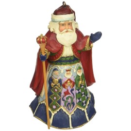 Jim Shore Heartwood Creek Spanish Santa Stone Resin Hanging Ornament, 4.5”