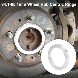 TUCKBOLD Car Wheel Hub Centric Rings Durable Wheels Center Shaft Shock Absorbing Hubrings Silver Tone 4 Pcs OD 84.1mm to ID 65.1 mm Aluminum Alloy