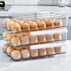 Egg holder for fridge, Egg organizer for refrigerator, Automatic Rolling