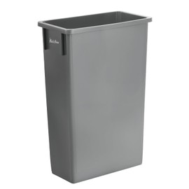 Plexon 23 Gallon Slim Trash Can - 30" H x 20" L x 11" W - Commercial Gray Rectangular Garbage Can, Waste Bin for Home/Kitchen/Cabinet