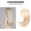 1/6 Ball Jointed Doll Wig High Elasticity High Temperature Silk