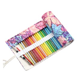 VILLCASE 48 Bolsa De Lona Para Lápices Estuche De Lápices De Colores Portaescobillas De Viaje Bolsas De Lona Estuche Para Rollos De Lápices Bolsa Para Rollos De Papelería Contenedor De